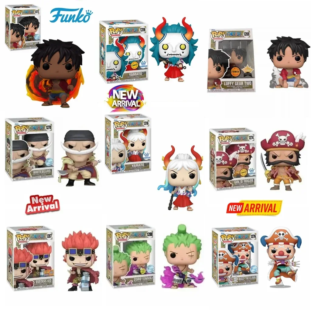 Funko Pop One Piece Red Hawk Luffy Gear Two 1269 1273 EUSTASS KID 1287 # Багги клоун 1266 Yamato 1316 виниловая фигурка