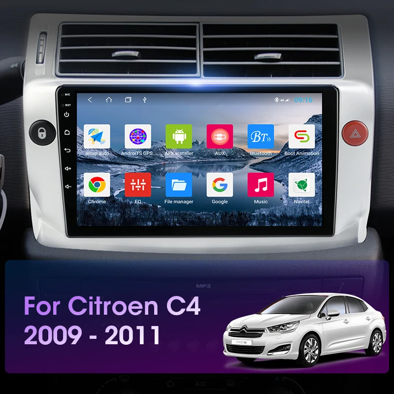 $83.16 JMCQ 2din Android 11.0 Car Radio For Citroen C4 C-Triomphe C-Quatre 2004-2014 Multimidia Video 4G Carplay RDS DSP GPS Navigaion