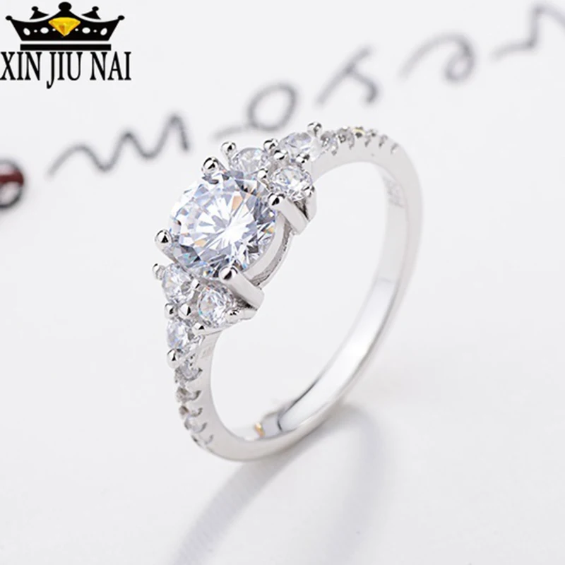 

2019 New 925 Anillos Silver Gemstone, Female/male Couple Ring, Black Onyx, AAAA Zircon Classic Ring Brand Crystal Jewelry