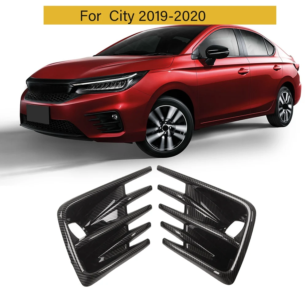 

Пара противотуманных фар переднего бампера из углеродного волокна для Honda City 2019 2020