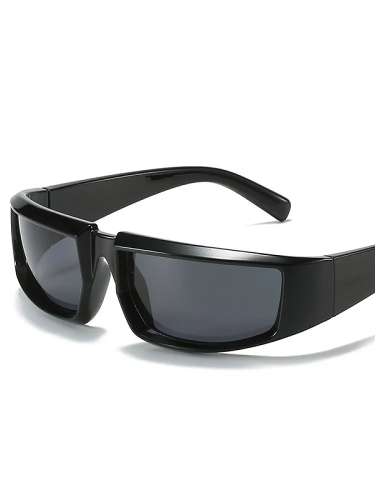 Gafas de sol deportivas Steampunk para hombre y mujer, lentes de sol Unisex con espejo Y2k, estilo Punk, UV400