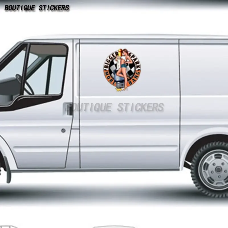 Большие искрящиеся наклейки для автомобиля Pinup Girl Стайлинг высокое качество