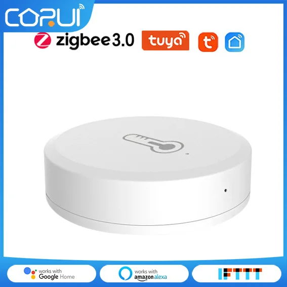 

Умный датчик температуры и влажности CORUI Tuya ZigBee, работает от батарейки, автоматизация умного дома, для систем безопасности зданий