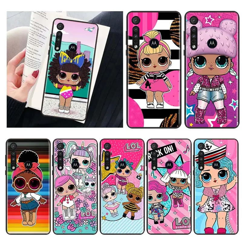 

Cute L.O.L. SURPRISE Doll For Motorola MOTO G9 G8 E7 E7i E6 Power Edge One Fusion Plus Lite Hyper Marco Black Soft Phone Case
