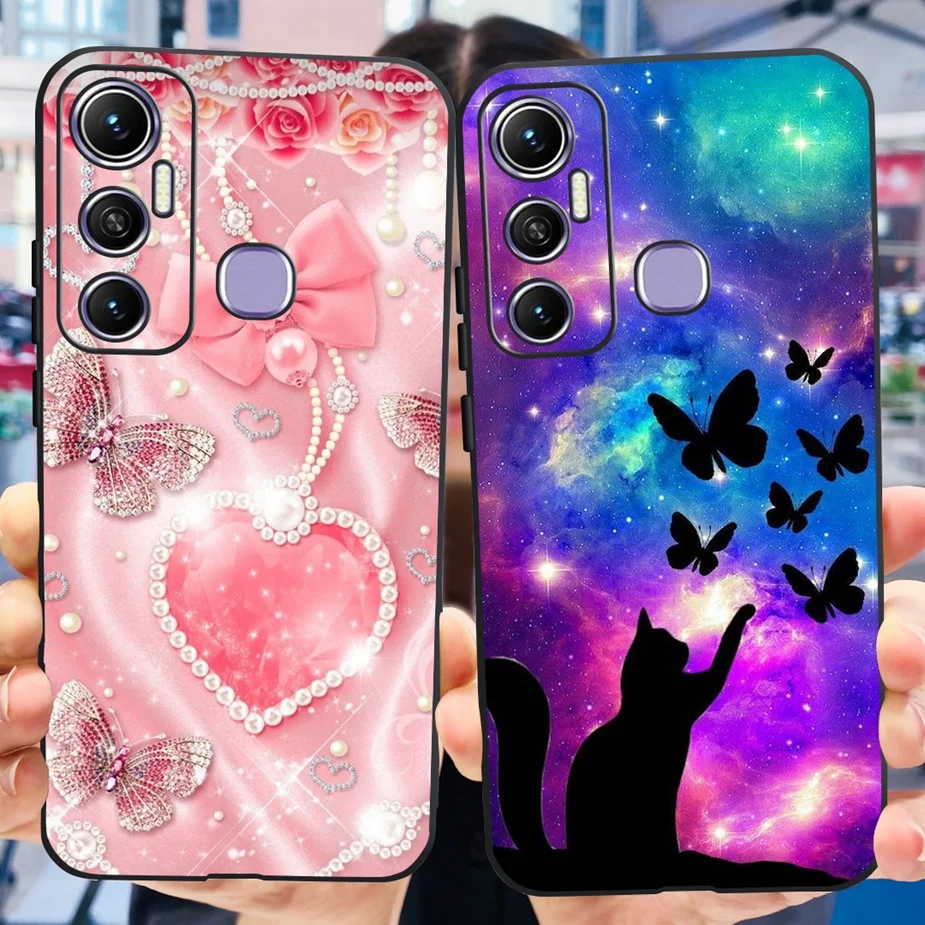 Для Infinix Hot 11 чехол X662 X662B X689F роскошный окрашенный прозрачный силиконовый телефон