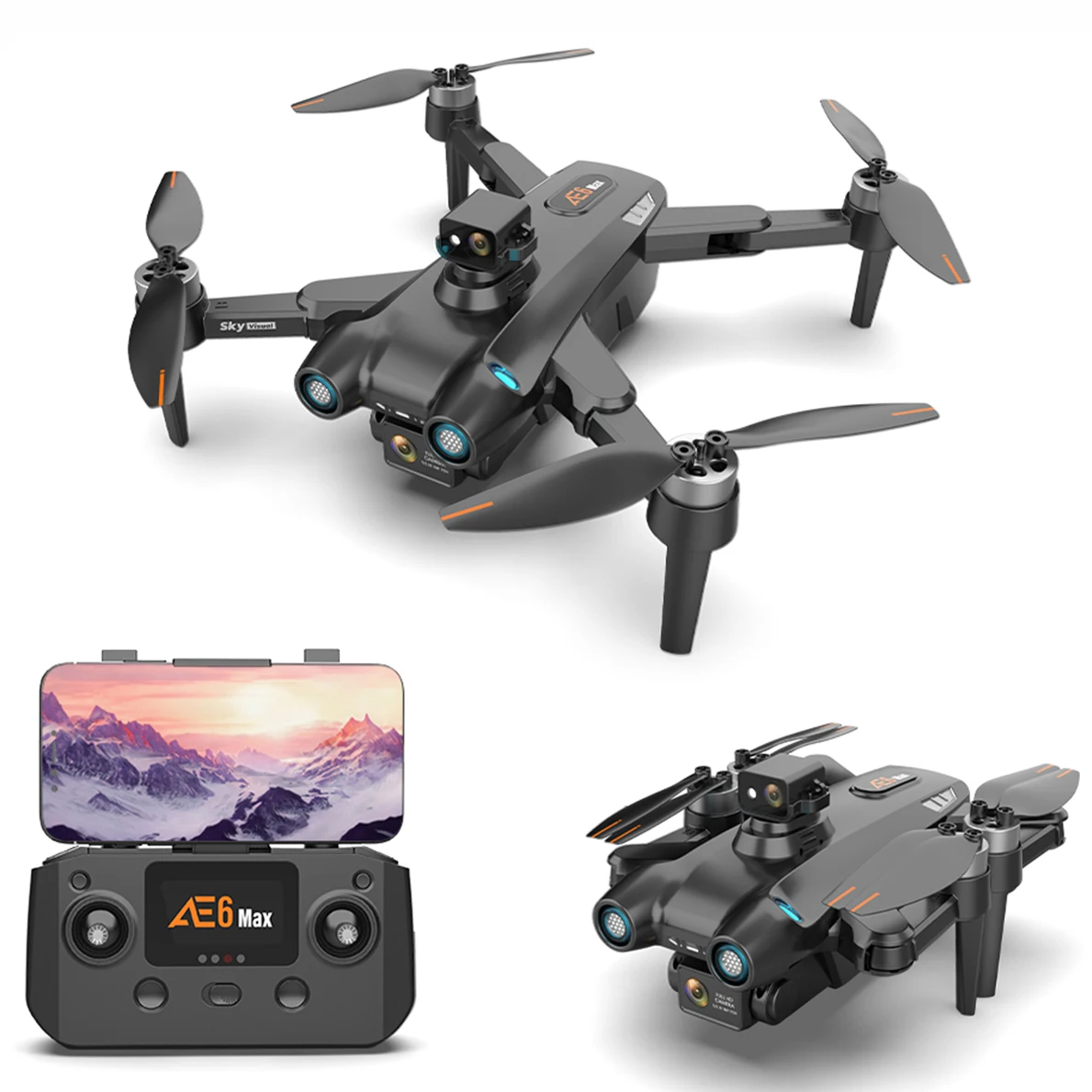 

Paisible Mini Drone AE6 Max GPS Professional Dual HD Camera FPV-wifi Brushless Avoidance Quadcopter Dron S135