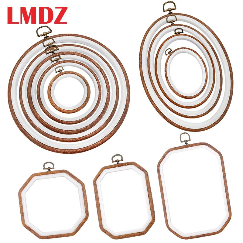 LMDZ вышивка круг деревянный обод кольцо Круглый Пластик DIY Искусство ремесло