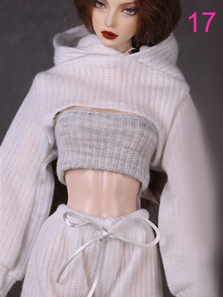 Комплект одежды для куклы Барби Белый Модный комплект толстовка с вырезом штаны