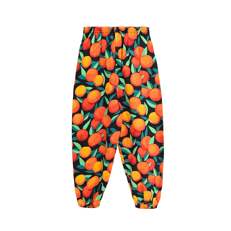 Fashion Kids Pants Girls Clothes 2021 Boy Clothing Family Matching Outfits Women Pants Loose Lantern Trousers Cotton Silk