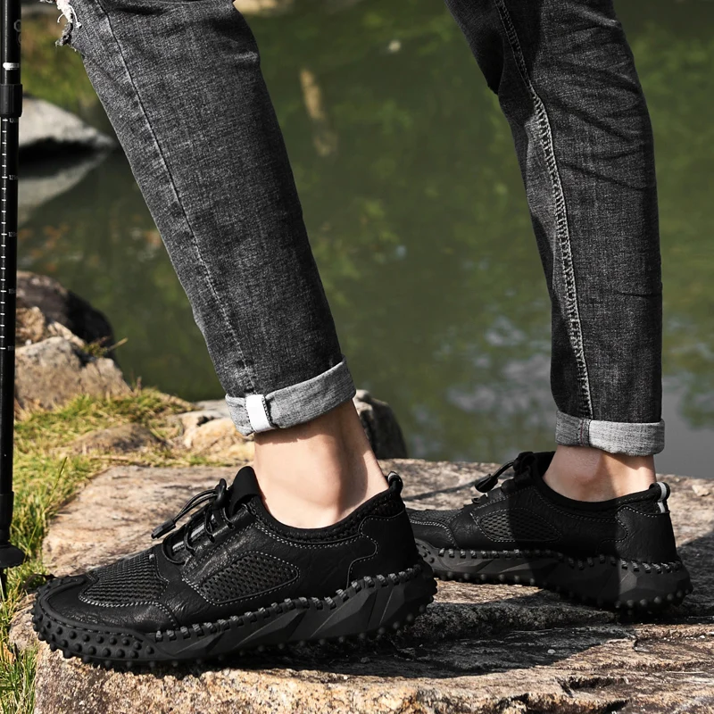 Summer Men's Golf Shoes Outdoor Non-slip Casual Sneakers Men's Plus Size Walking Shoes Comfortable Men's Golf Shoes Size 38-46