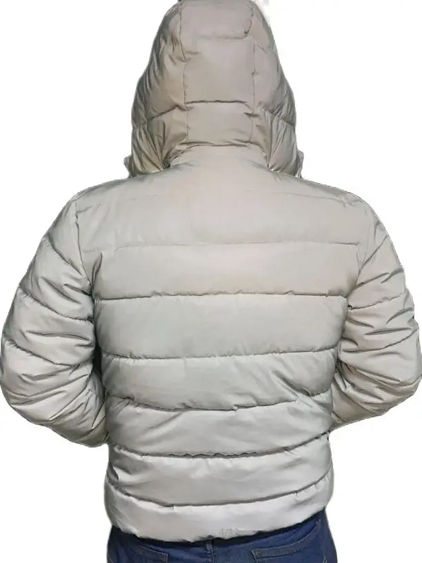 Parklees Men Night Reflective Hooded Jacket Coat 2022 Winter Cotton Padded Zipper Coat Casual Warm Windbreaker Fluorescent Coats