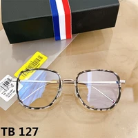 new york thom brand titanium alloy eyeglasses frame tb127 retro square men women myopia optical glasses frame with original box