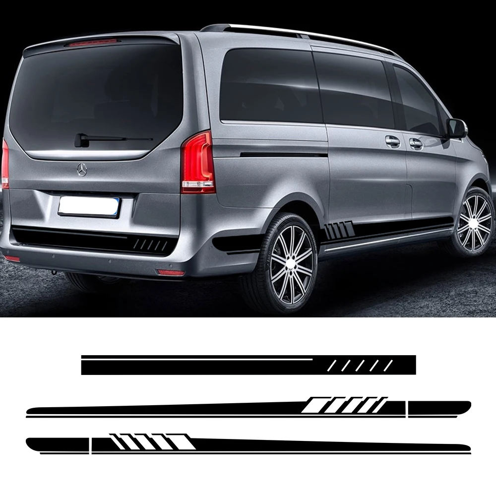 

3PCS Car Trunk Back Door Side Stickers Accessories For Mercedes Benz Vito V Class Viano W638 W639 W447 Marco Polo EQV Camper Van