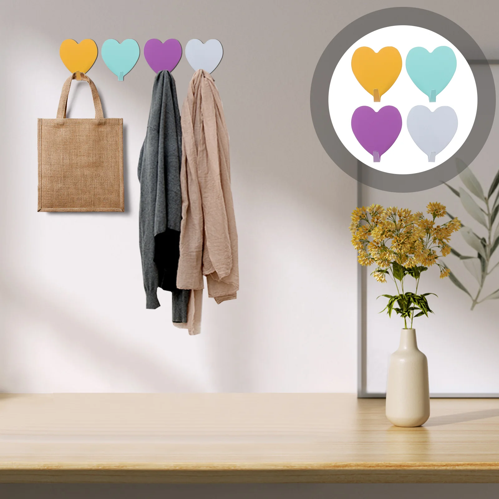 12 шт. настенные клейкие крючки для штор прочная вешалка детские вешалки одежды