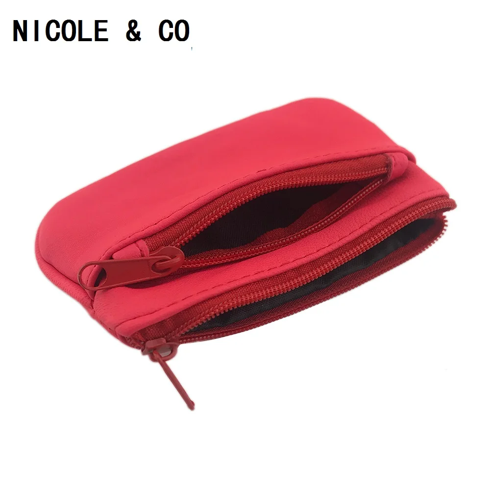 

NICOLE & CO 2022 Spring /summer new ladies zipper coin purse girl key bag coin purse female mini money bag leather women wallets