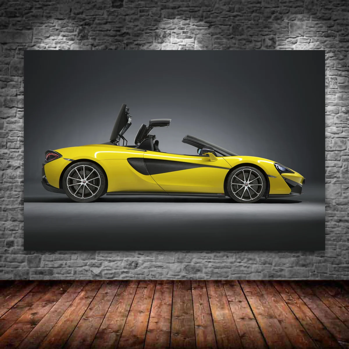 Supercar Mclaren 570s паук Кабриолет желтая Автомобильная стена фотообои DIY картина в