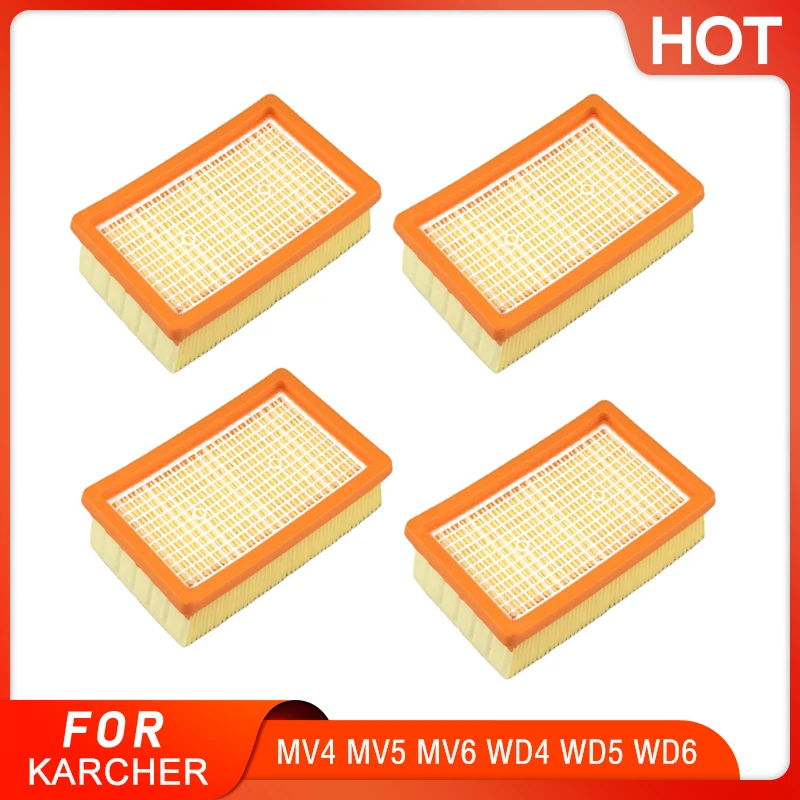 

4pcs KARCHER Filter for KARCHER MV4 MV5 MV6 WD4 WD5 WD6 wet&dry Vacuum Cleaner replacement Parts#2.863-005.0 hepa filters