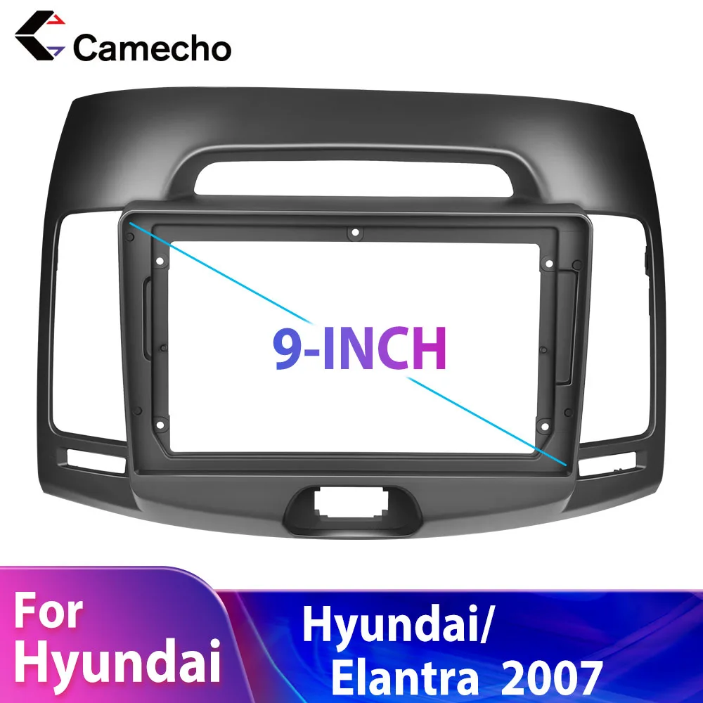 

Автомобильная рама Camecho 2 Din, панель приборной панели для HYUNDAI ELANTRA 2007, матово-серая, устанавливаемая, комплект отделки приборной панели, без зазора, 9 дюймов для автомобиля