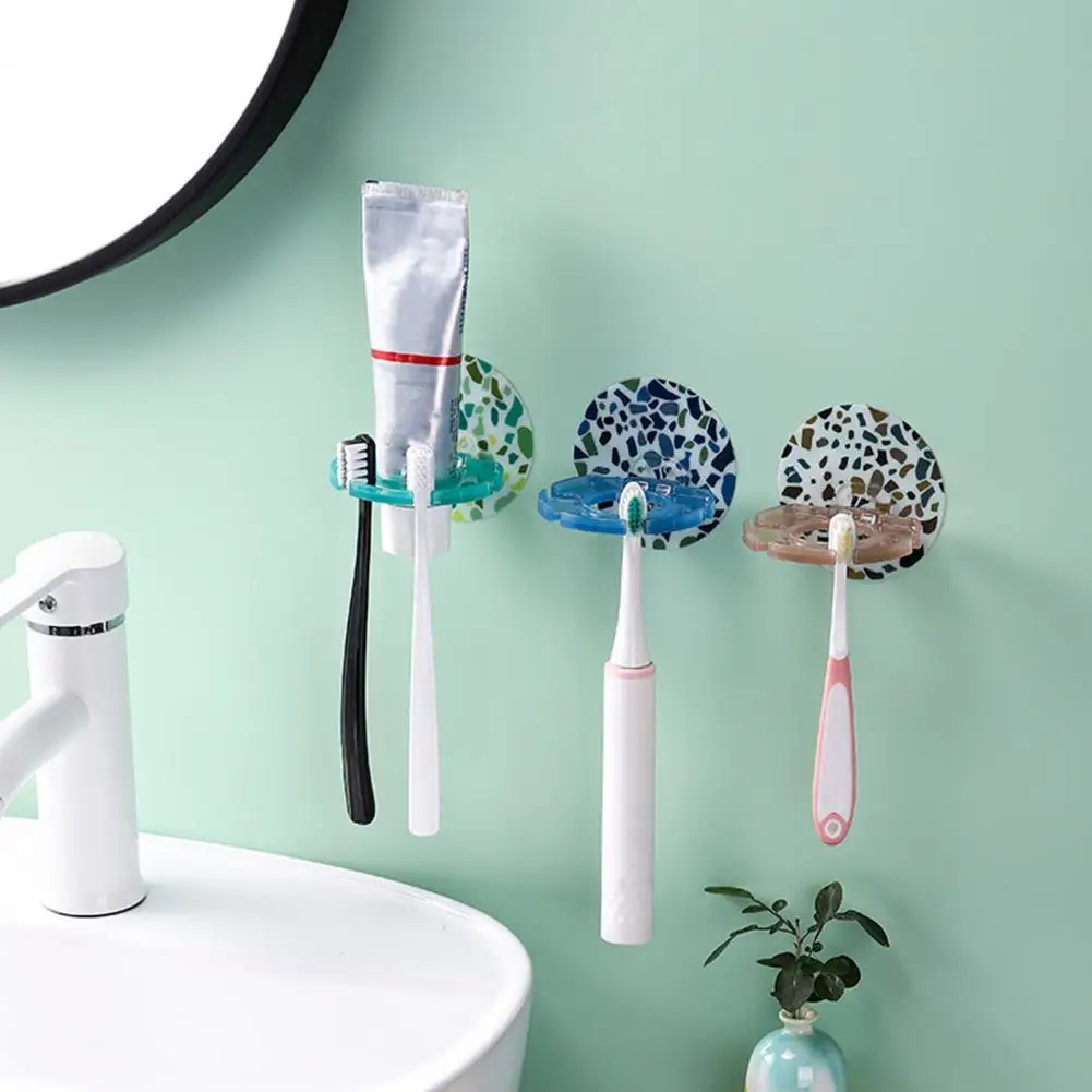 

Long Lasting Excellent Toothbrush Toothpaste Rack Bathroom Organizer Tools 4 Colors Toothpaste Stand Punch Free for Home