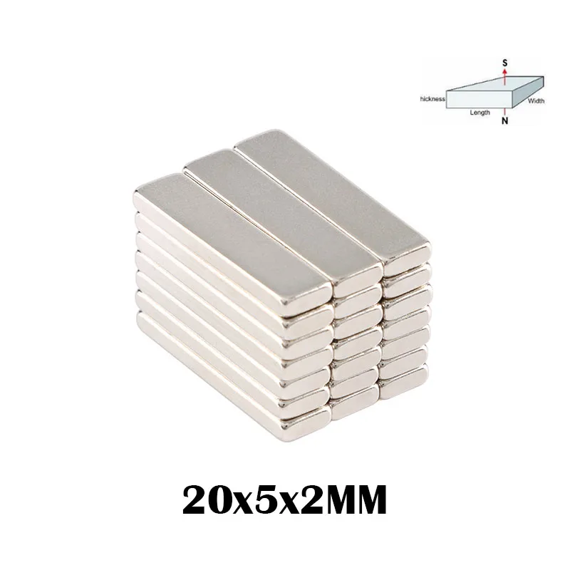 

5 шт., мощные неодимовые магниты 20 х5х2 мм, 30 х10х4 мм