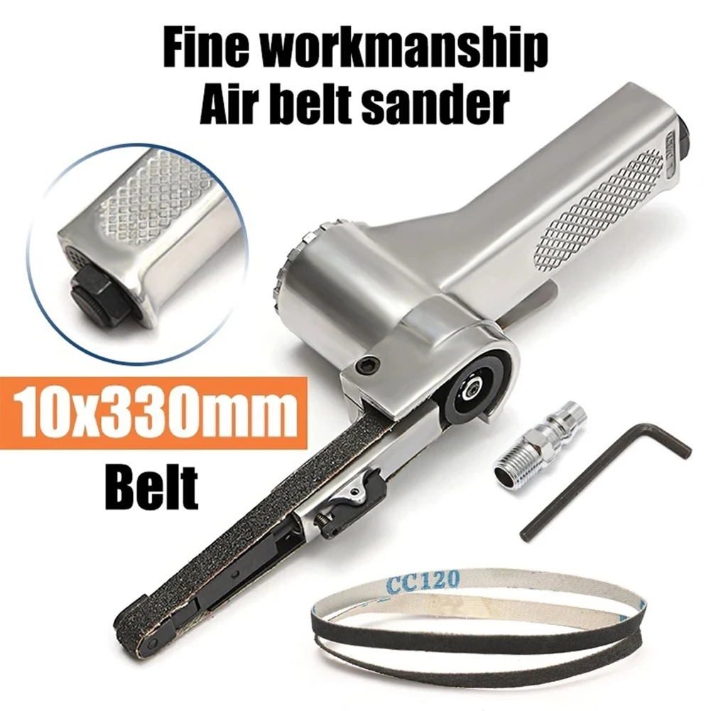 

Belt Grinder 3/8" Air Belt Sander With Sanding Belts 60 80 120 Grit For 100 Angle Grinder Machine Air Compressor Pneumatic Tool