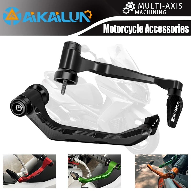 

For KYMCO AK550 AK 550 2017-2021 2018 Motorcycle CNC Handlebar Grips Guard Brake Clutch Levers Guard Protector with KYMCO Logo