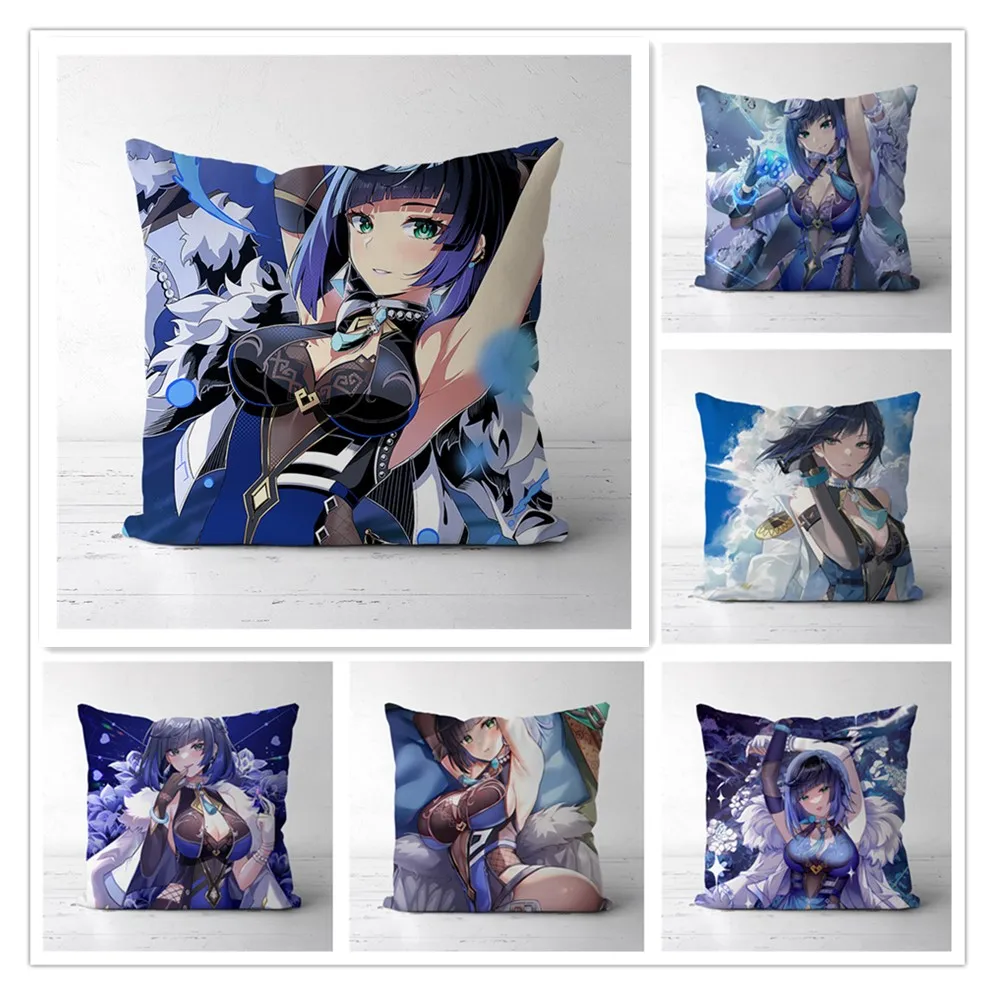 

Genshin Impact Yelan Two Sides Decor Pillow Cushion Case Cover