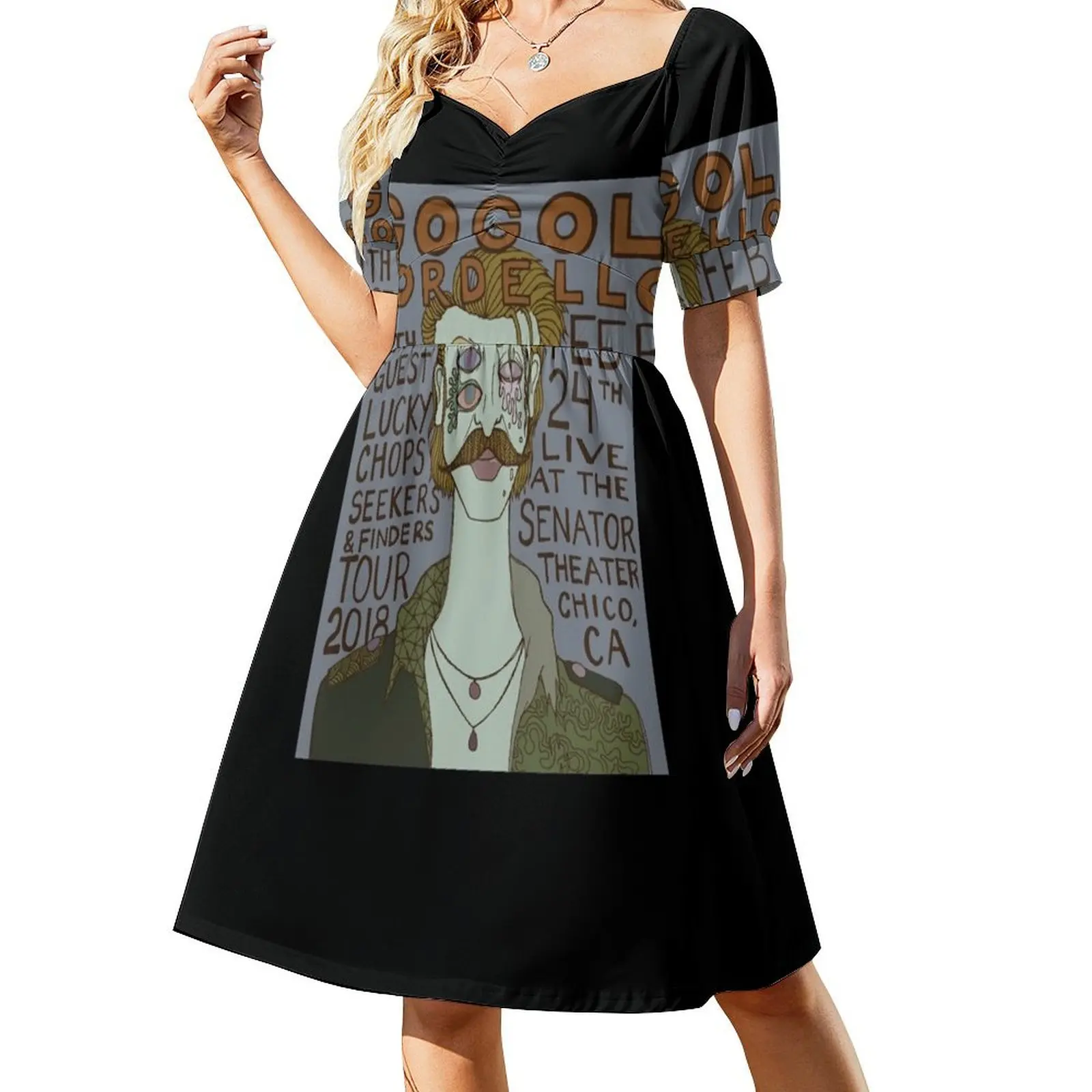 Gogol Bordello Concert платье с короткими рукавами женское элегантное роскошное свадебное