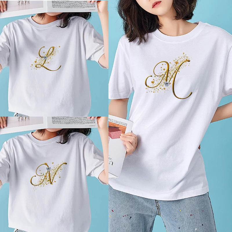 

Women T-shirts Clothing Short Sleeve Marigold Letters Oversized T-shirt Y2k Women's Summer 2022 Women-clothing Short-sleeve Tops
