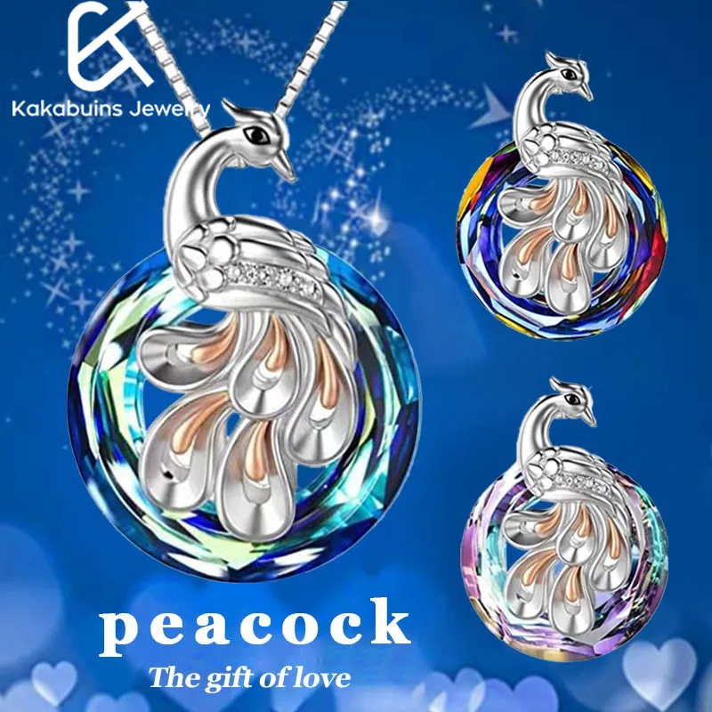 

Personality New Color Ring Pendant Creative Peacock Lady Necklace Valentine's Day Gift Classic Pendant Jewelry Accessories