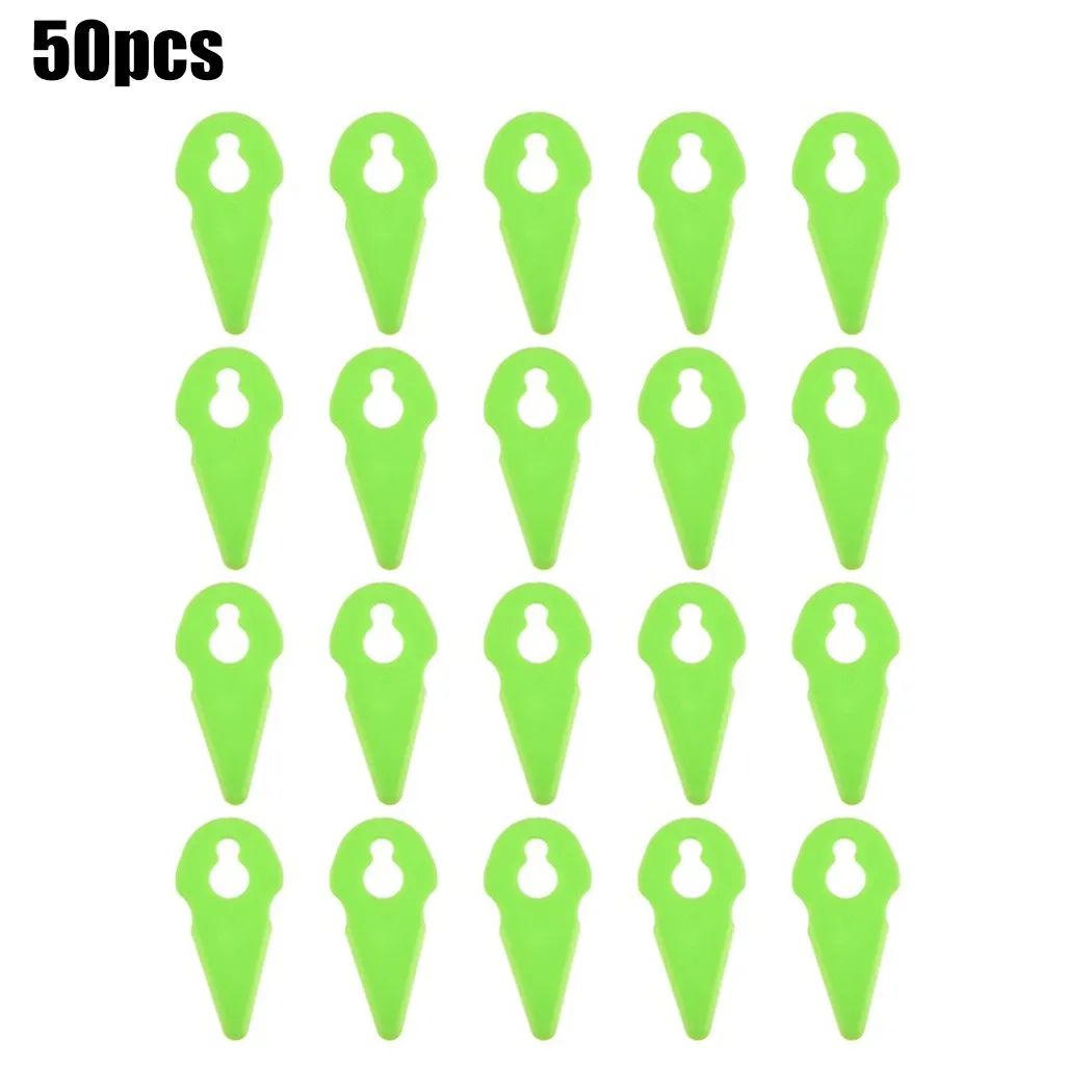 

50 X Plastic Cutter Blades Green For GTECH ST01 ST02 ST04 ST05 Grass Trimmer Strimmer 66mm*32*12mm High Quality