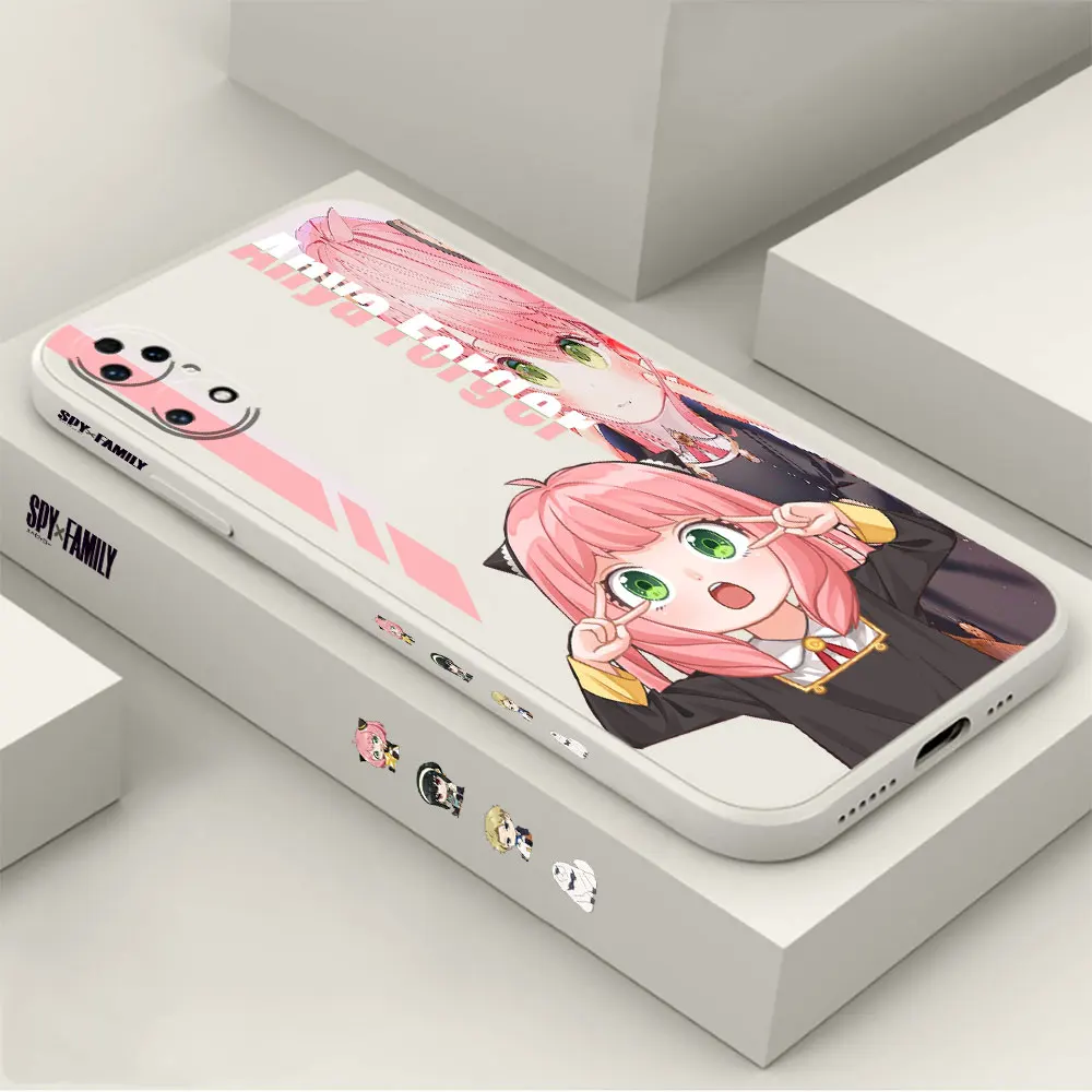 Japan Anime Spy x Family Phone Case For Huawei P60 P50 P40 P30 P20 Mate 50 40 30 20 20X 10 Colour Liquid Silicone Cover Funda