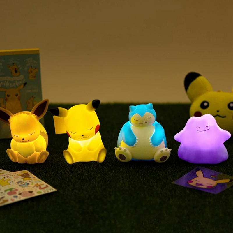 

New Pokemon Pikachu Night Light Glowing Children Toy Pokemon Pikachu Cute Bedside Lamp Children's Birthday Christmas Present