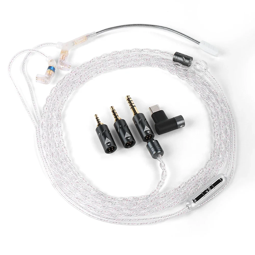 Обновленный кабель для наушников QKZ Q7-MAX MMCX/S-типа 2Pin QDC до 2 5/3 5/4 4 мм Type-C без