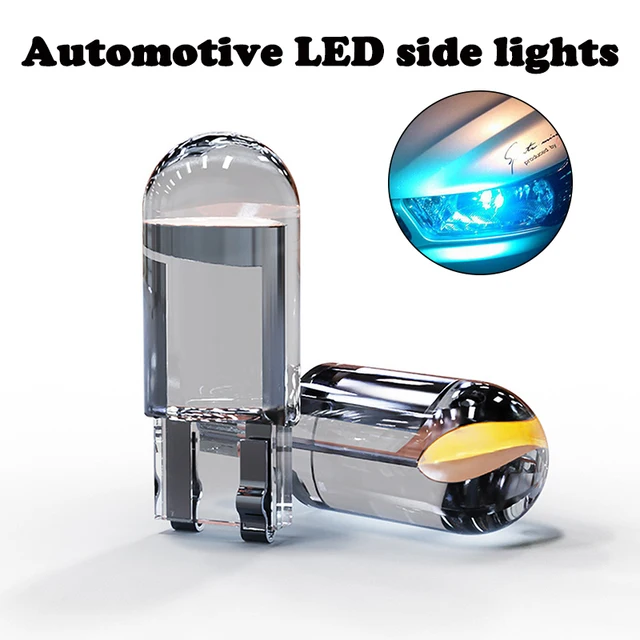 Glass fully transparent LED lamp T10 side marker lamp cob automobile bulb retrofit accessories LED license plate lamp 1