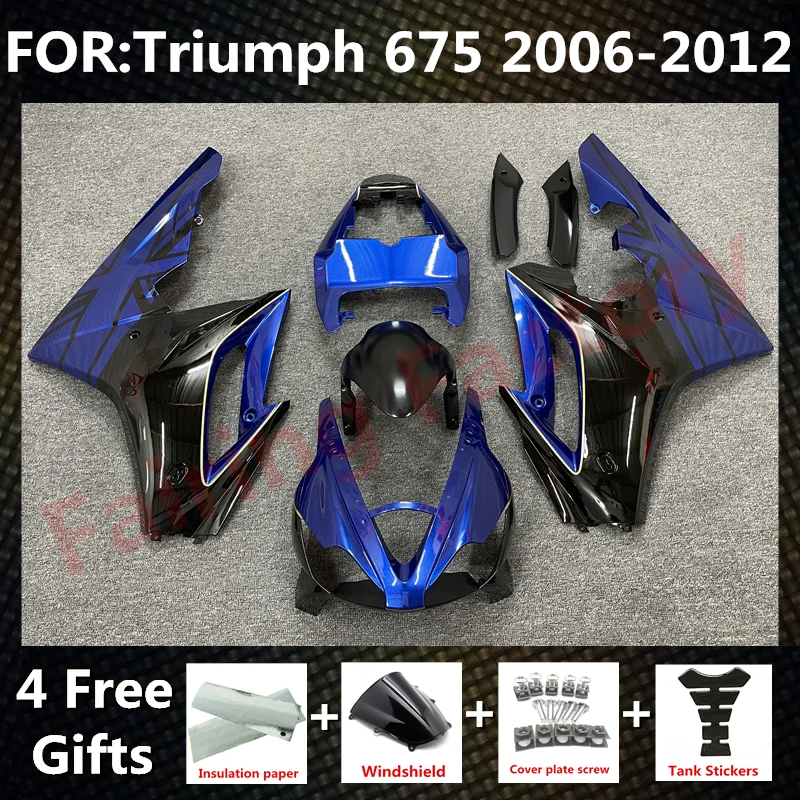 

Motorcycle ABS Fairings Kit Fit for Triumph Daytona 675 675R 2006 2007 2008 2009 2010 2011 2012 Bodywork fairing set black blue