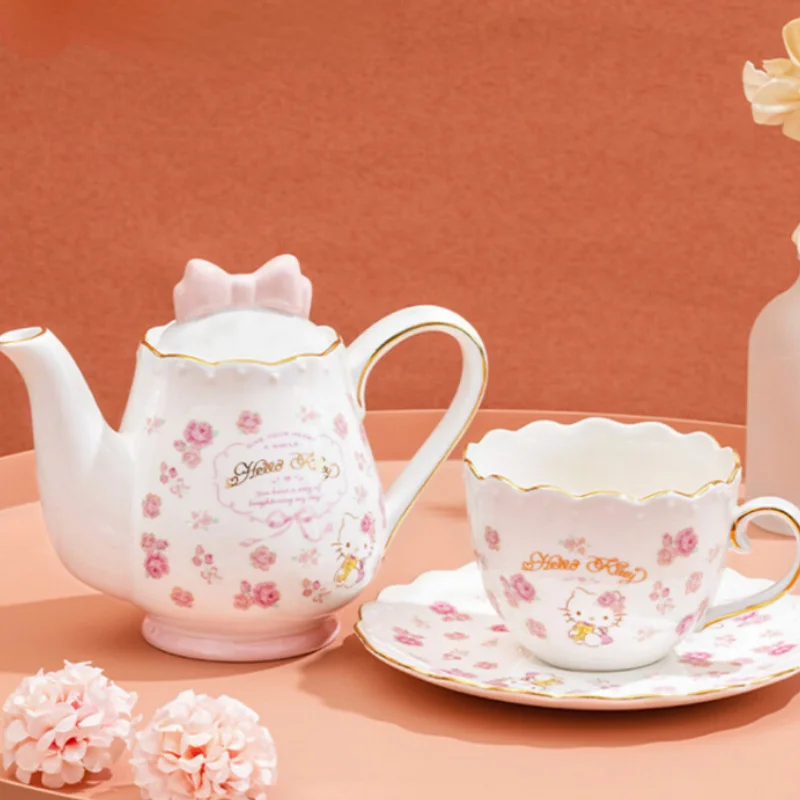 

3 шт., креативная чашка «Кэти керамическая Подарочная кружка», чайный сервиз, чайный сервиз с тарелкой, Офисная чашка для послеобеденного ча...