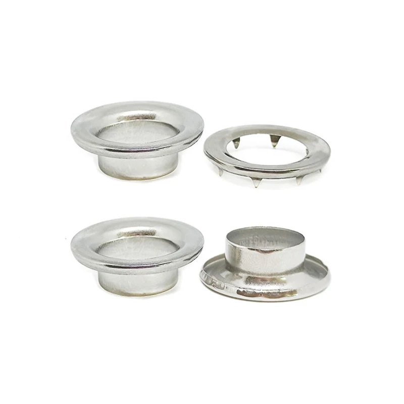 

10sets 304 Stainless Steel Grommet Eyelets Silver Eyelets Fit Leather Shoes Belt Cap Eyelets DIY Craft Tool Accessories