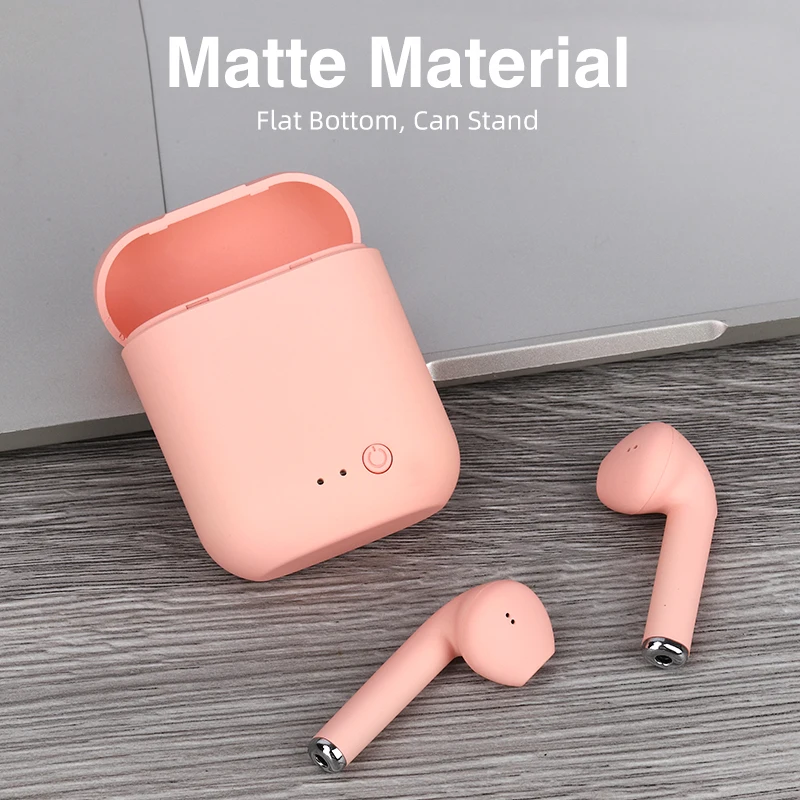 TWS Wireless Headphones Mini 2 Bluetooth Earphones Matte Macaron Headset with Mic Charging Box Sports Earbuds PK i7 i12 Stereo