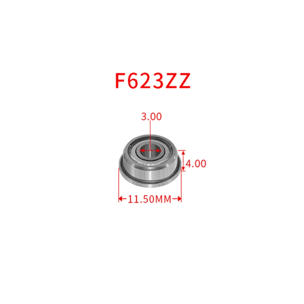 

10 шт. Мини подшипник F623ZZ 3x11,5x4 мм хромированные стальные металлические двойные экранированные фланцевые шарикоподшипники механические дет...