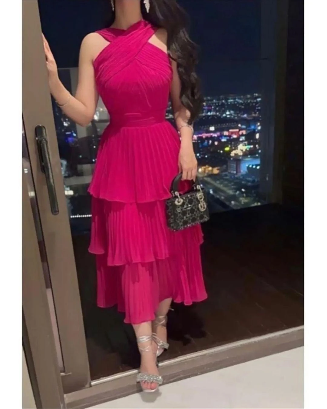 

Fashionvane Real Image Prom Dresses Halter Neck Sleeveless Homecoming Party Tiered Pleats Graduation Short Night Club Gowns