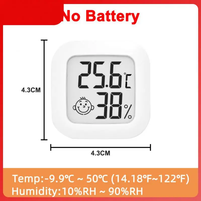 

Mini Upgrade Thermometer Hygrometer Gauge Weather Station Temperature Humidity Meter Sensor Smiley Lcd Digital Room Thermometer