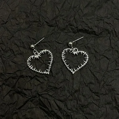 Модные ювелирные изделия в стиле хип-хоп панк металлические крылья форме сердца