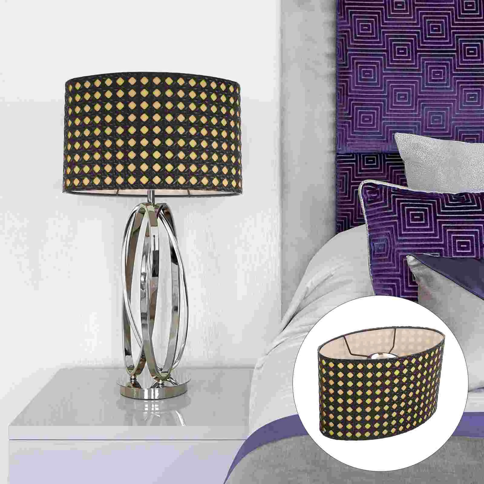 

Oval Metal Hollow Lamp Shade Modern Lamp Shade Cover Table Lamp Shade Replacement