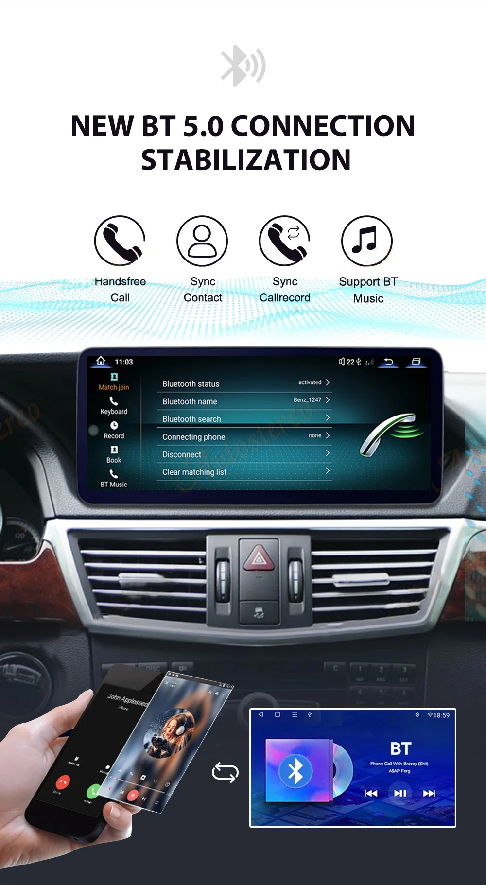 Автомобильный радиоприемник Android 13 для Mercedes Benz E Class W212 2009 - 2017 WIFI + 4G видеоплеер GPS