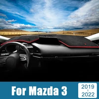 car dashboard cover avoid light pad instrument panel mat carpets for mazda 3 axela 2019 2020 2021 2022 bp anti uv accessories