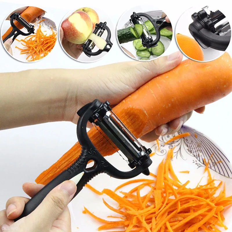 

360 Degree Rotary Multifunctional Kitchen Tool Vegetable Fruit Potato Carrot Peeler Grater Turnip Cutter Slicer Melon Gadget Q28