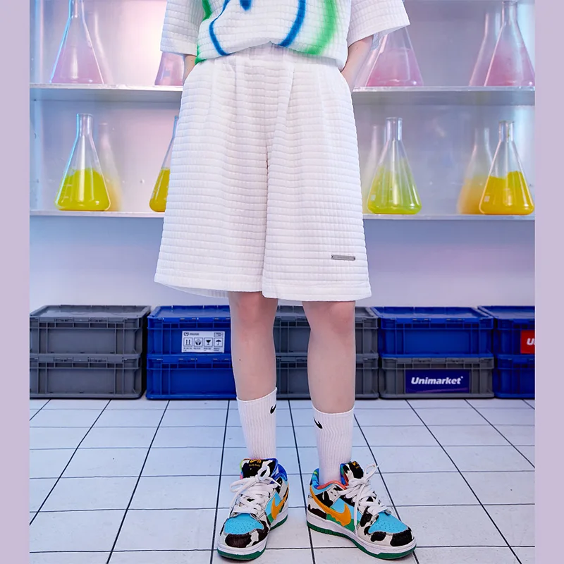 

Шорты UNIFREE женские эластичные в Корейском стиле, Простые брюки оверсайз в стиле Харадзюку для студенток, милые, милые