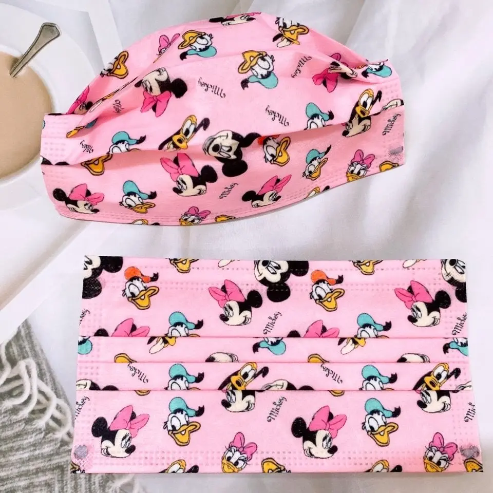 Паровая одноразовая Милая мультяшная защитная маска Disney с Микки и Минни для