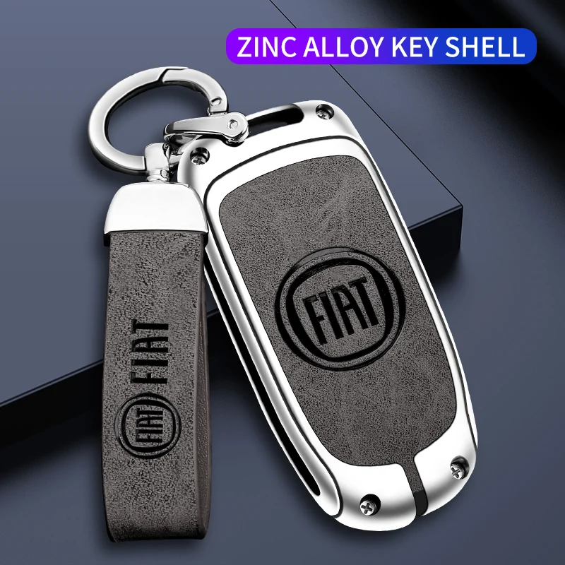 

Car Key Case Shell Car Emblem Keychain Ring For FIAT Abarth 500 Panda Bravo Punto Line Type Ducato ONE Freemont Fiorino Stilo
